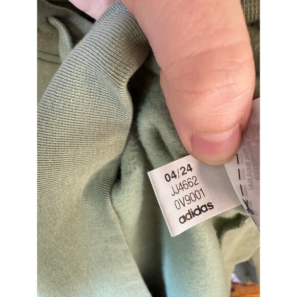 ADIDAS Essentials Fleece Pullover Hoodie Sage Green Men’s Sz Large EUC $50 MSRP - Picture 8 of 10